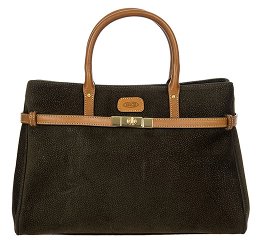 Bric’s Life Handbag Olive, Twist-Lock Front Bric’s Handbag 10% Off