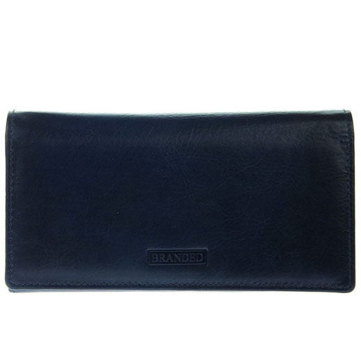 Golunski Branded Ladies Leather Wallet Purse 18.5 x 10cm - Navy