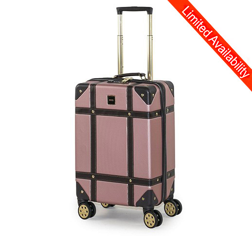 Rock Vintage Spinner Small Size 8 - Wheel Suitcase 54cm - Rose Pink