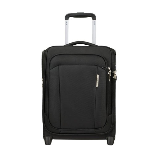 Samsonite Respark Cabin Underseater Upright Expandable Suitcase 2 Wheels 45 x 35 x 20 cm - Black