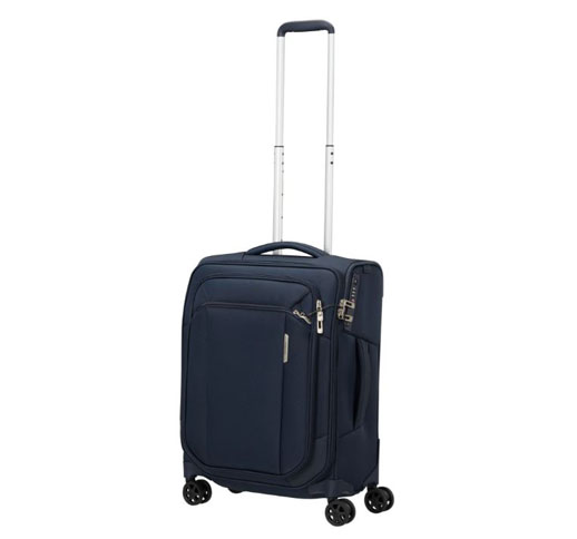Samsonite Respark 4 Wheels Spinner Strict Cabin Softside Suitcase Midnight Blue 55 x 40 x 20 cm