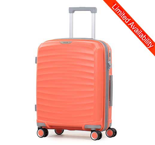 Sunwave Hard Shell Cabin Luggage Peach 54cm Rock Sunwave Cabin Case