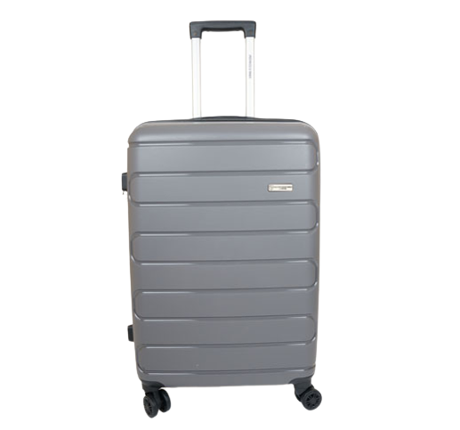 Underwood & Tanner London Hard Sided Large Suitcase TSA Lock 4 Double Spinner Wheels 76cm - Grey