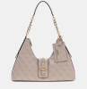 Guess Yvonne Logo  Hobo Bag Light Grey