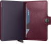 SECRID Mini Wallet with RFID and NFC Protected, Slim Leather Wallet Cranberry