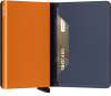 SECRID Mini Wallet with RFID and NFC Protected, Slim Leather Wallet Blue Orange