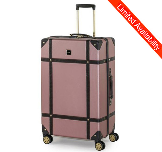 Rock Vintage Spinner Large 8 - Wheel Suitcase 78cm - Rose Pink