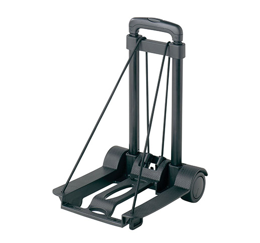 Foldable  Travel Trolley  Go Travel Robust Lightweight Black Luggage Trolley-Capacity to 35kgs / 77lbs  