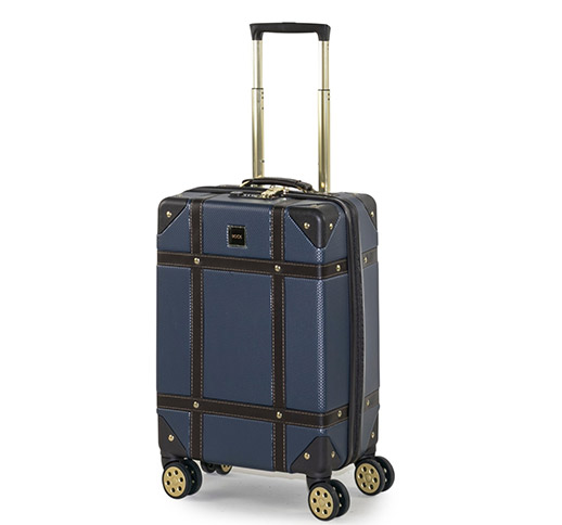 Rock Vintage Spinner Small 8 - Wheel Cabin Suitcase 54cm - Navy